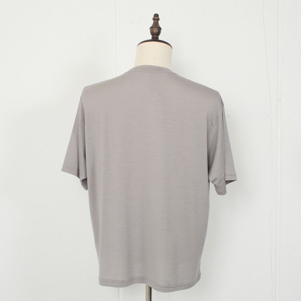 CAPERTICA カペルチカ ウールTシャツ Super120s ウオッシャブルウール オーバーサイズ グレイジュ