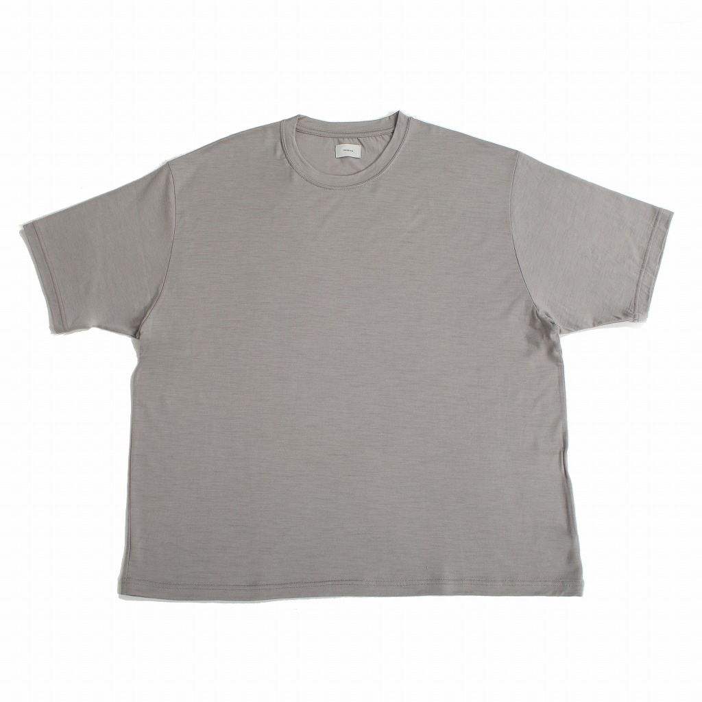 CAPERTICA カペルチカ ウールTシャツ Super120s ウオッシャブルウール オーバーサイズ グレイジュ