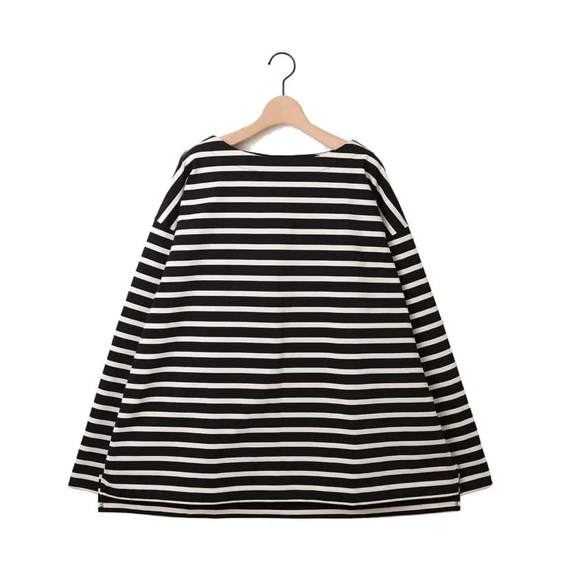 amne アンヌ ボーダー バスクシャツ BORDER gride basque