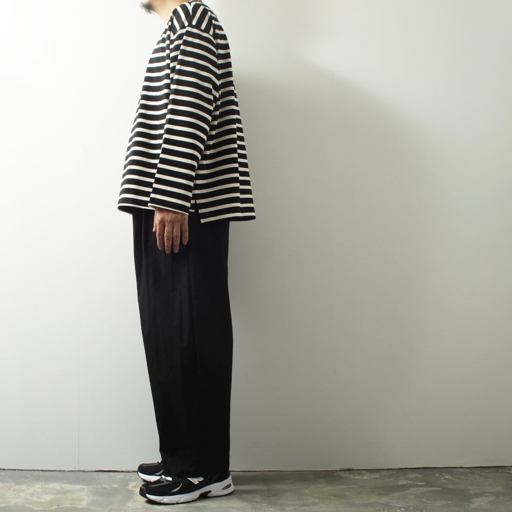 amne アンヌ ボーダー バスクシャツ BORDER gride basque