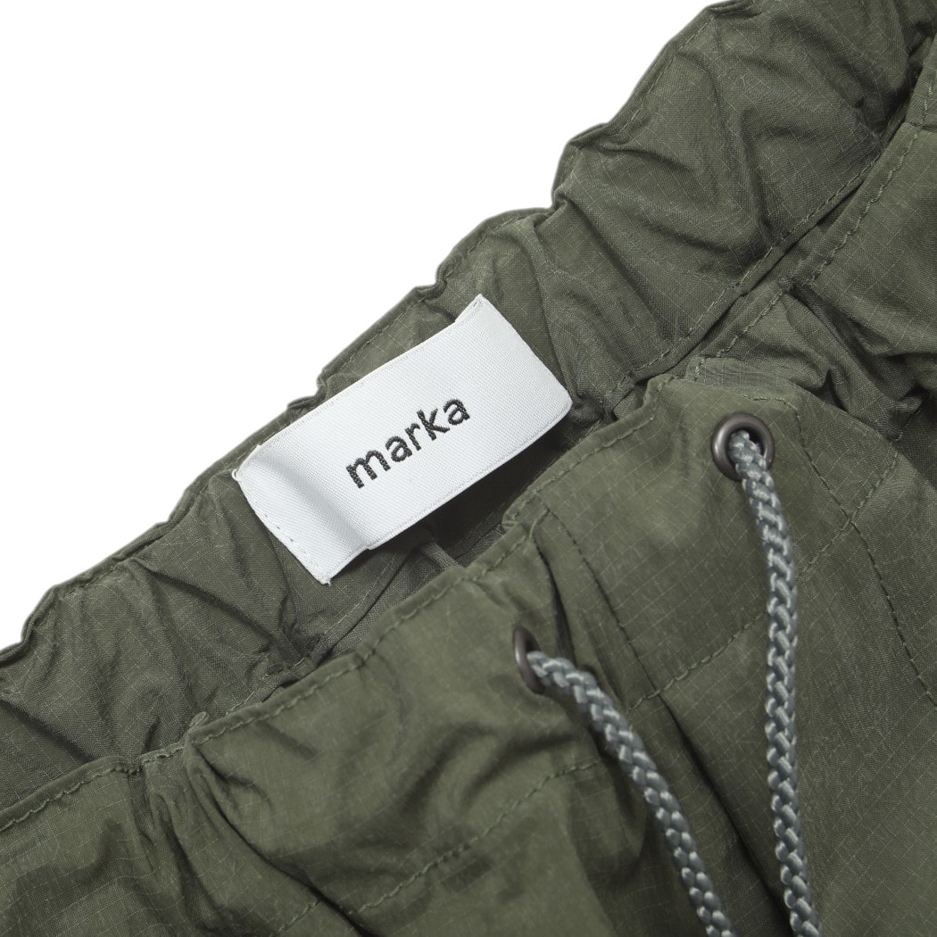 marka マーカ リサイクルナイロン リップストップ オーバーパンツ オリーブ OVER PANTS OLIVE