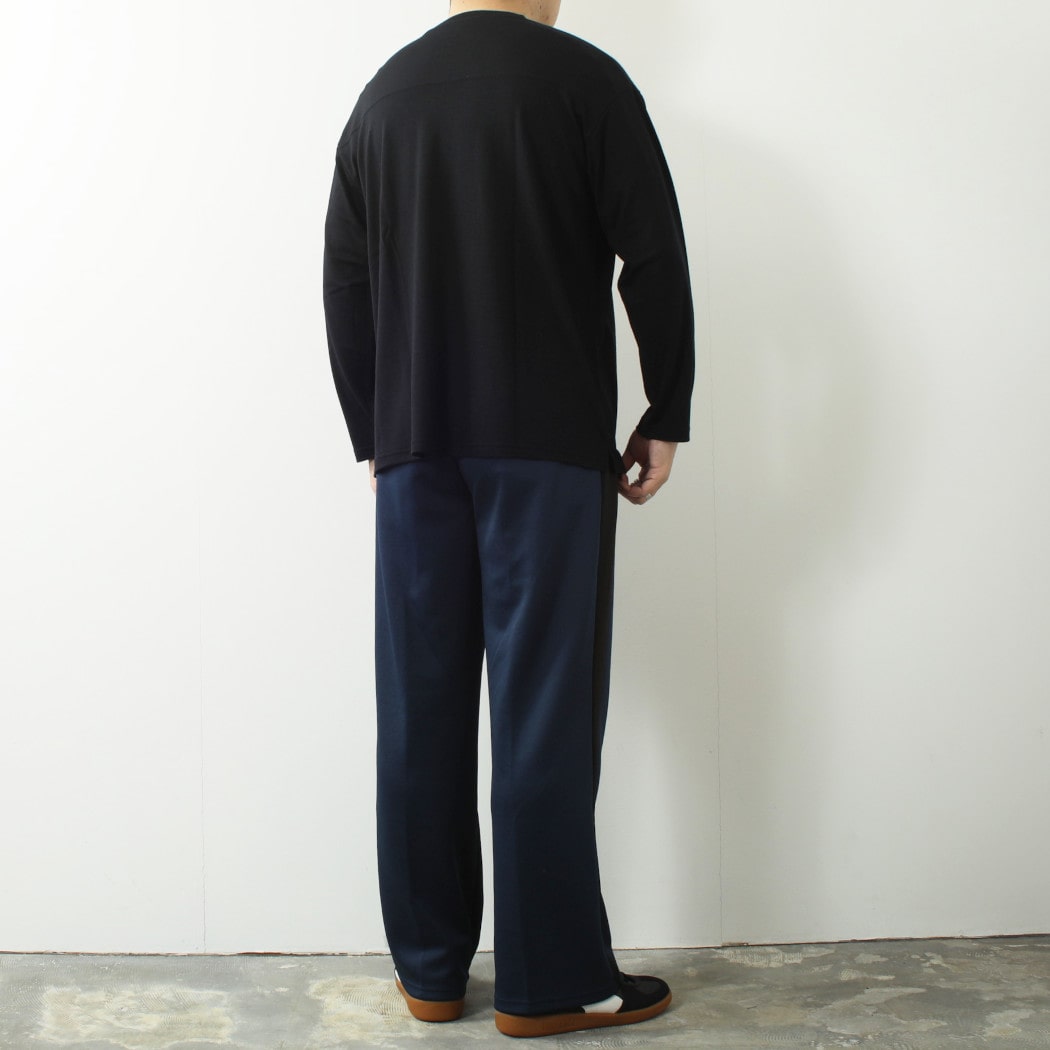 capertica カペルチカ Super140s ウール フットボール ロングTシャツ MIDNIGHT ダークネイビー