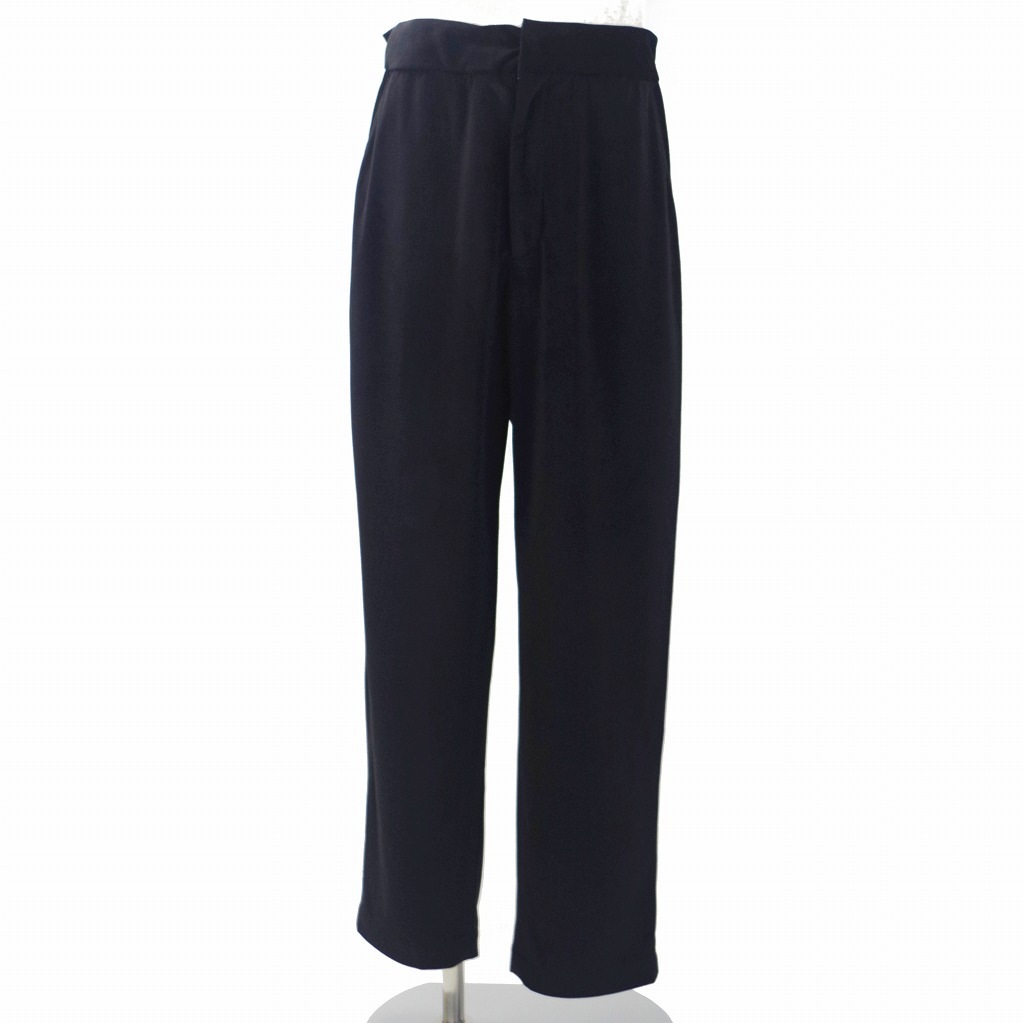 ATHA VELOUR HERRINGBONE TAPERED EASY TROUSERS BLACK F