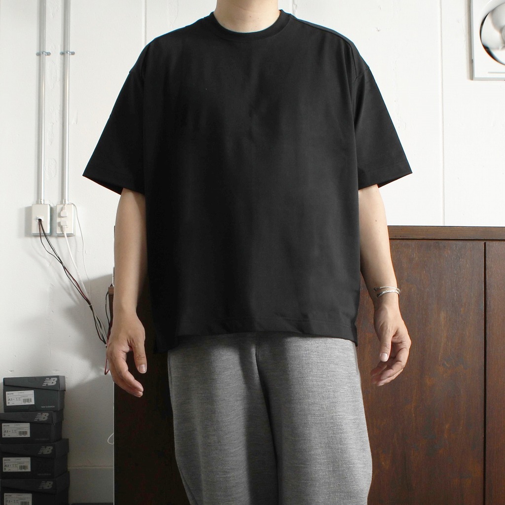 CAPERTICA カペルチカ Tシャツ スビンコットン コンパクトジャージ オーバーサイズ ブラック