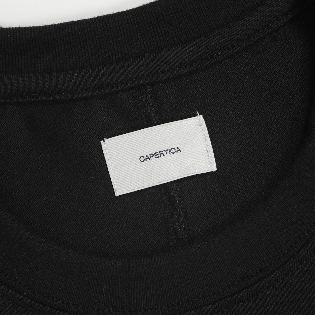 CAPERTICA カペルチカ Tシャツ スビンコットン コンパクトジャージ オーバーサイズ ブラック