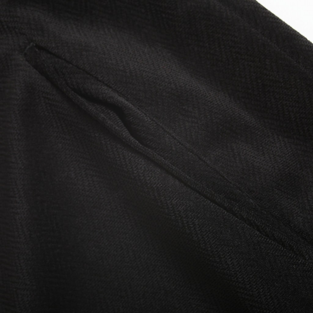 ATHA アタ ワイドイージーパンツ ベロアヘリンボーン ブラック VELOUR HERRINGBONE GATHER WIDE EASY TROUSERS BLACK F