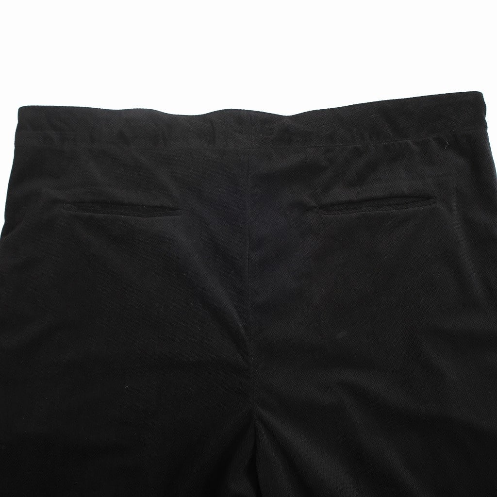 ATHA アタ ワイドイージーパンツ ベロアヘリンボーン ブラック VELOUR HERRINGBONE GATHER WIDE EASY TROUSERS BLACK F