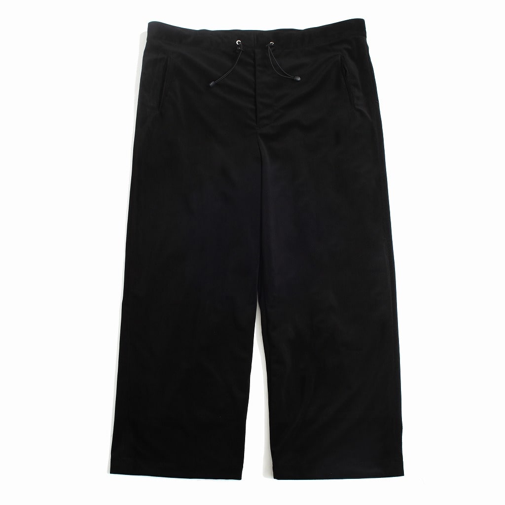 ATHA アタ ワイドイージーパンツ ベロアヘリンボーン ブラック VELOUR HERRINGBONE GATHER WIDE EASY TROUSERS BLACK F