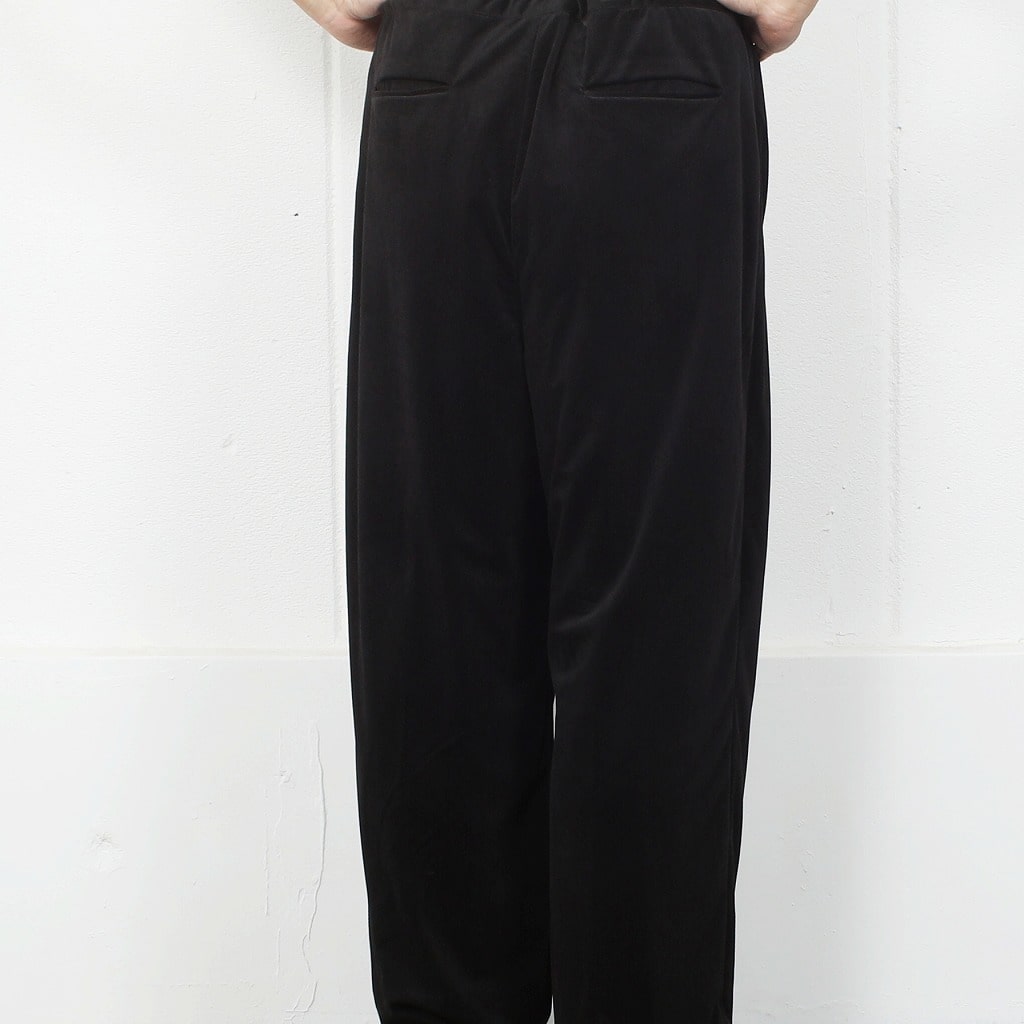 ATHA アタ ワイドイージーパンツ ベロアヘリンボーン ブラック VELOUR HERRINGBONE GATHER WIDE EASY TROUSERS BLACK F