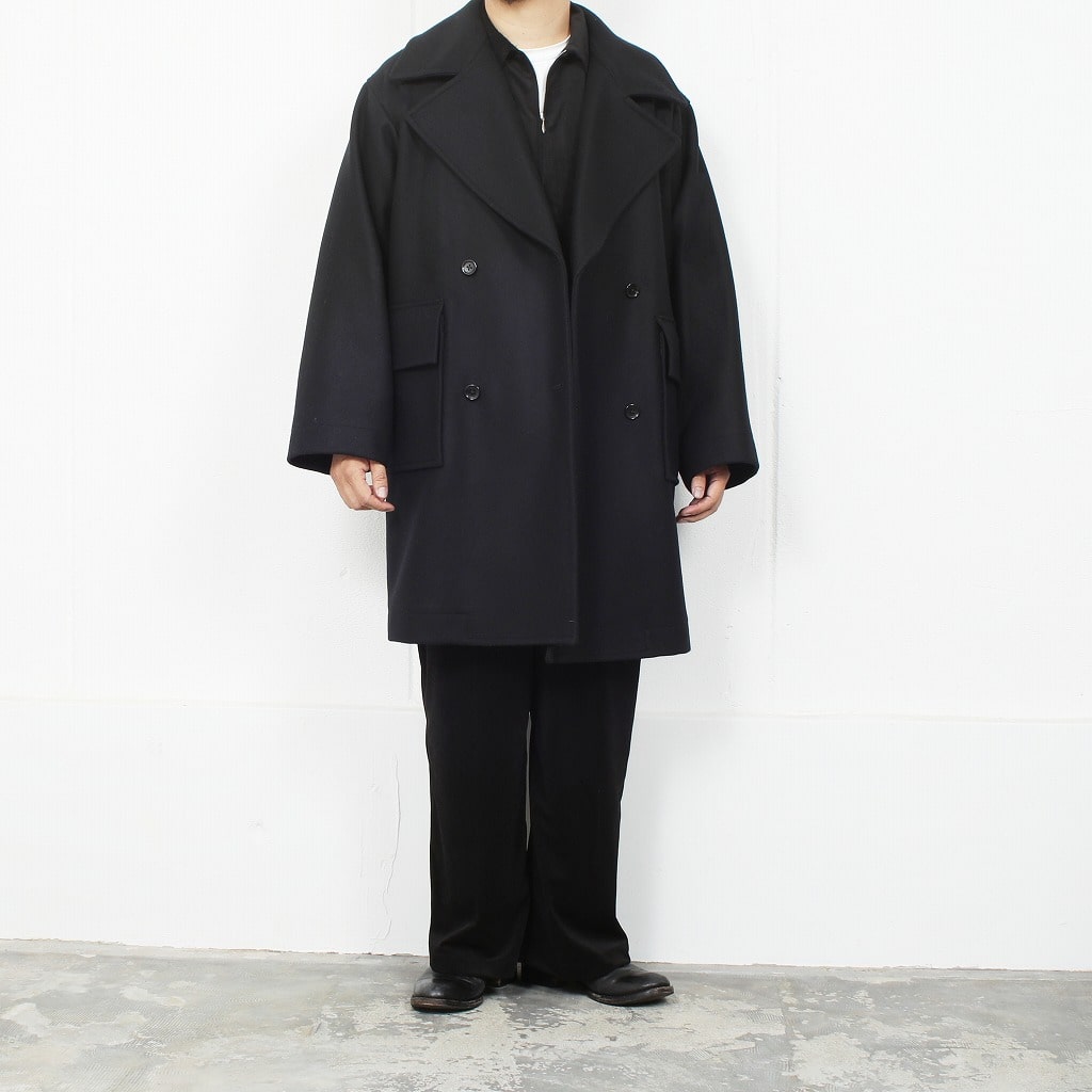 ATHA アタ ワイドイージーパンツ ベロアヘリンボーン ブラック VELOUR HERRINGBONE GATHER WIDE EASY TROUSERS BLACK F