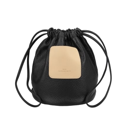 SCYE サイ シュリンクレザードローストリングバッグ ブラック Leather Drawstring Bag