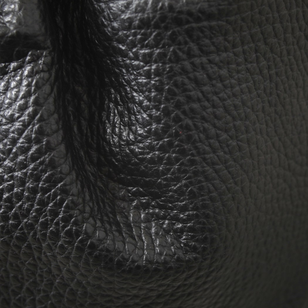 SCYE サイ シュリンクレザードローストリングバッグ ブラック Leather Drawstring Bag