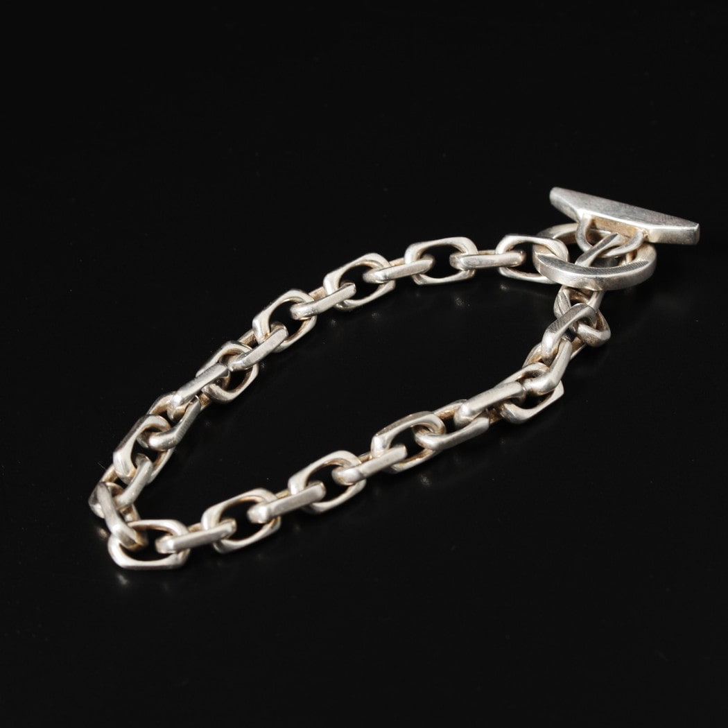 希少　激渋　アンティーク　ヴィンテージ　シルバー　925 ブレスレット　アメリカ Vintage silver ヴィンテージ シルバー ブレスレット 全長20,5cm 英国