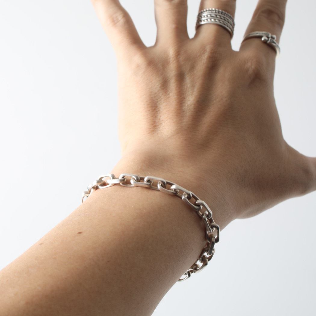 ヴィンテージシルバーブレスレット Vintage silver ヴィンテージ シルバー ブレスレット 楕円形 全長20cm