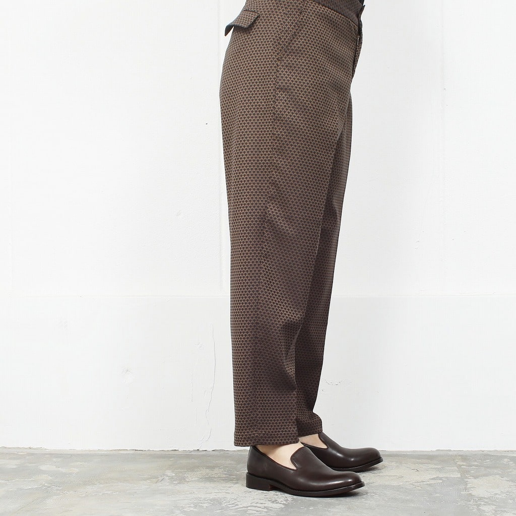 ATHA アタ イージーパンツ ジオメトリックパターン GEOMETRIC PATTERN TAPERED EASY TROUSERS RAW UMRED F