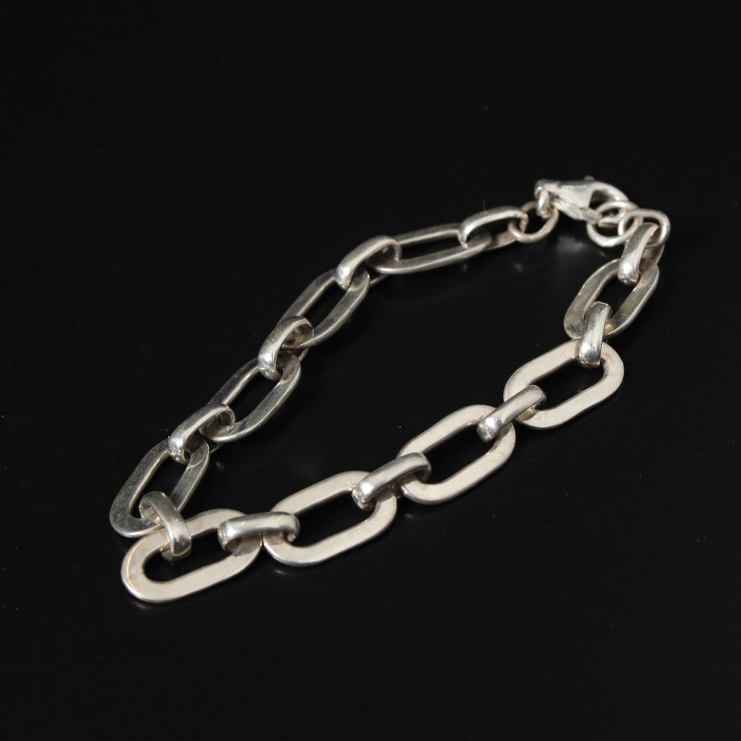 Vintage silver ヴィンテージ シルバー ブレスレット 楕円形 全長20cm