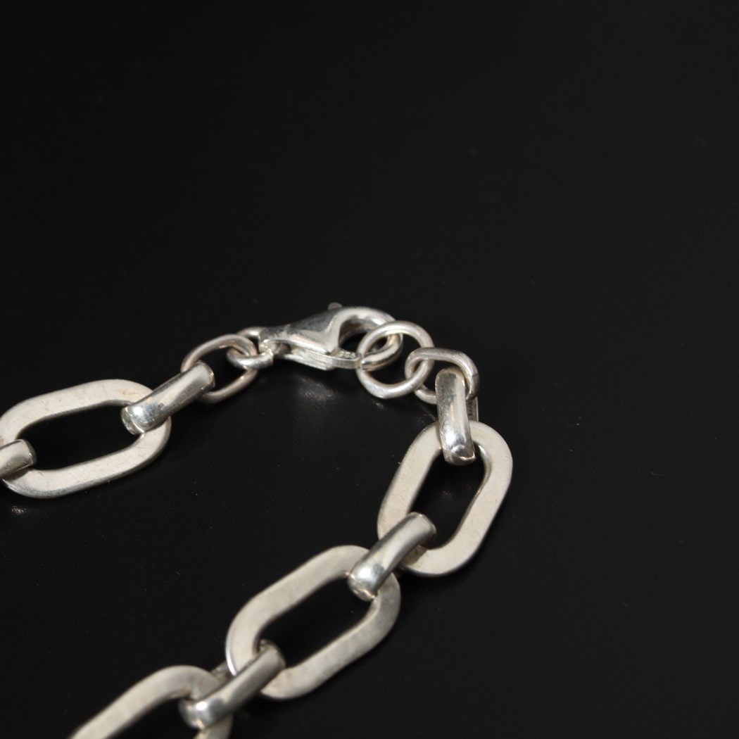 シルバーブレスレット ビンテージ Vintage silver ヴィンテージ シルバー ブレスレット 楕円形 全長20cm