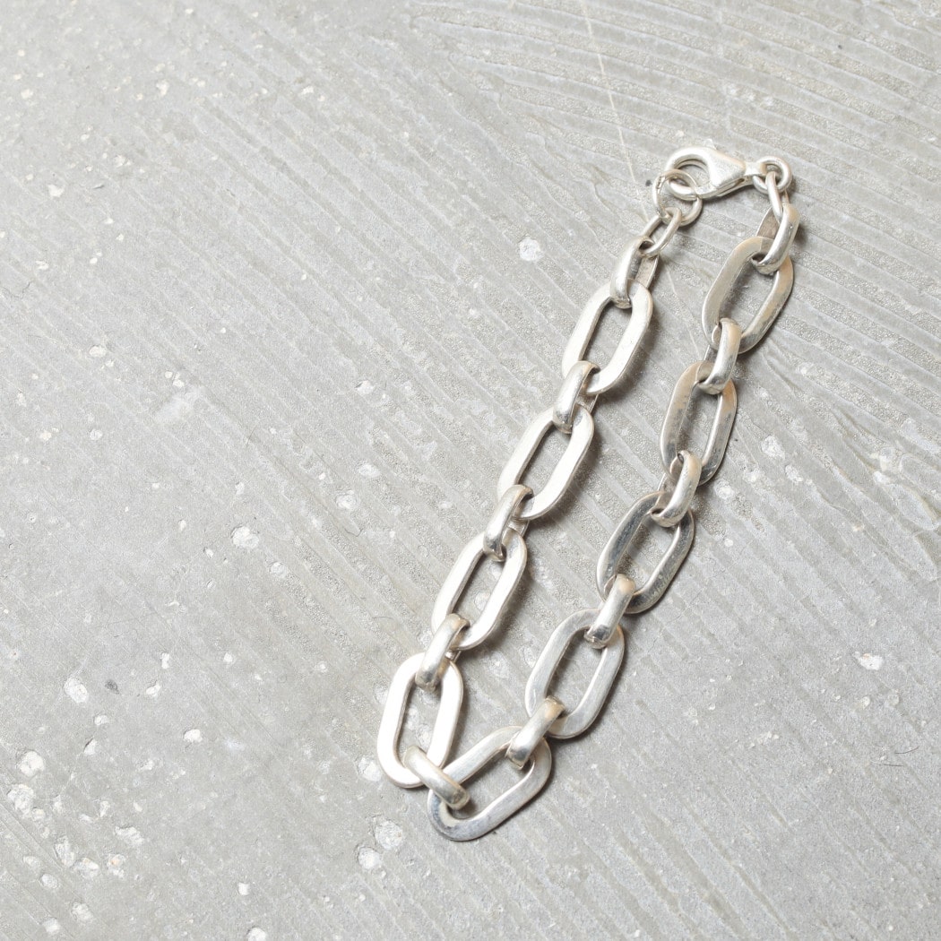 Vintage silver ヴィンテージ シルバー ブレスレット 楕円形 全長20cm Vintage silver ヴィンテージ シルバー ブレスレット 楕円形 全長20cm
