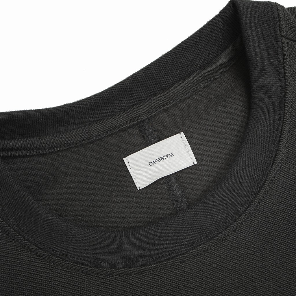 CAPERTICA カペルチカ Tシャツ スビンコットン コンパクトジャージ オーバーサイズ チャコール