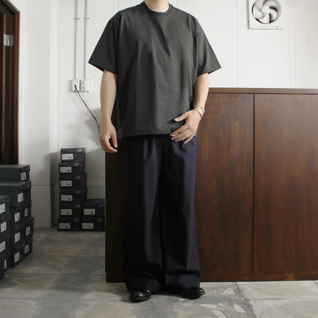 CAPERTICA カペルチカ Tシャツ スビンコットン コンパクトジャージ オーバーサイズ チャコール