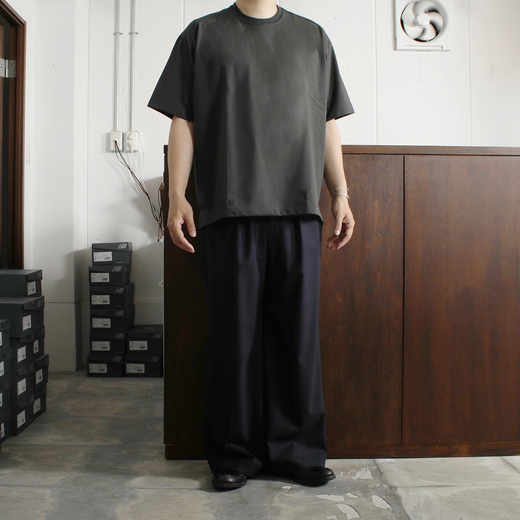 CAPERTICA カペルチカ Tシャツ スビンコットン コンパクトジャージ オーバーサイズ チャコール