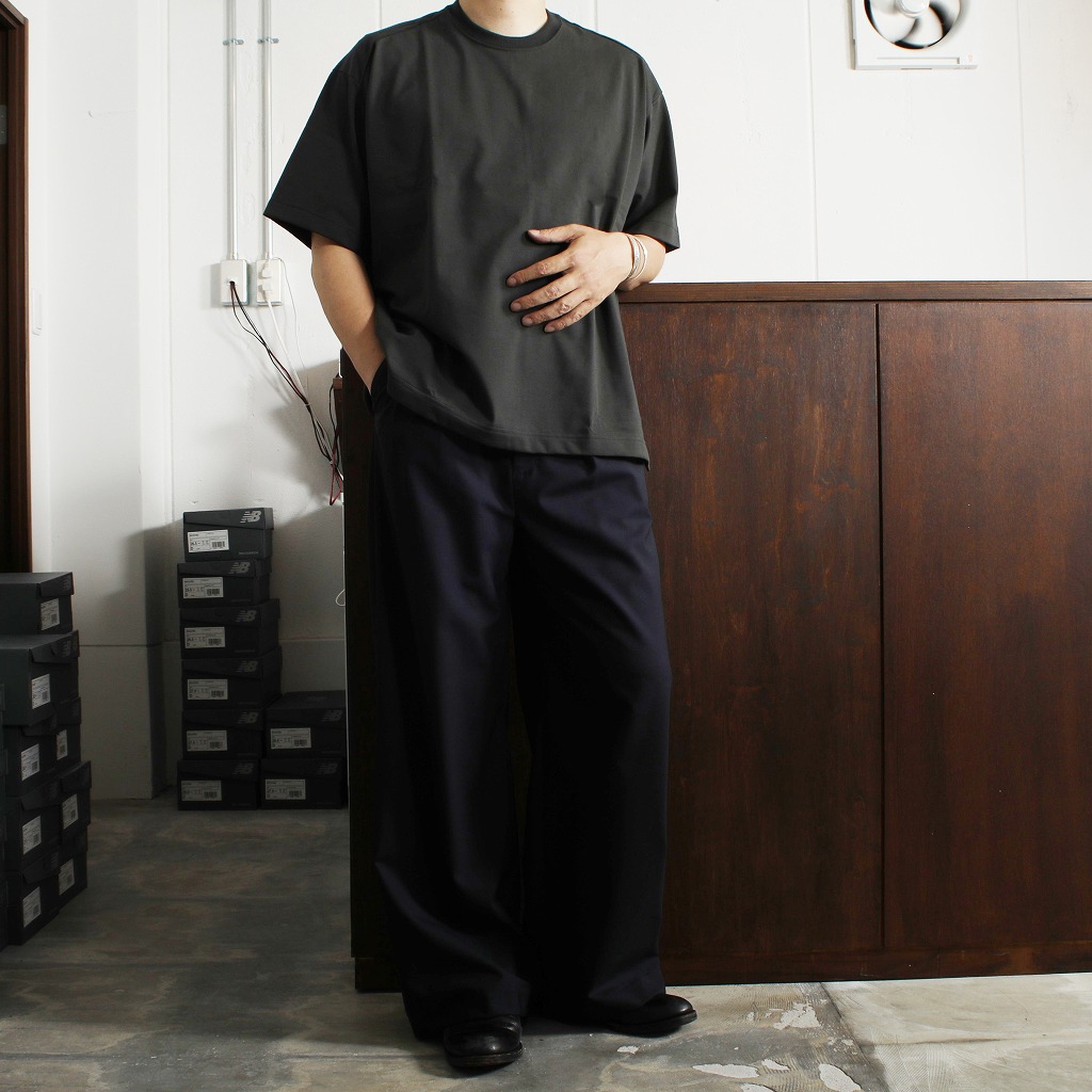 CAPERTICA カペルチカ Tシャツ スビンコットン コンパクトジャージ オーバーサイズ チャコール