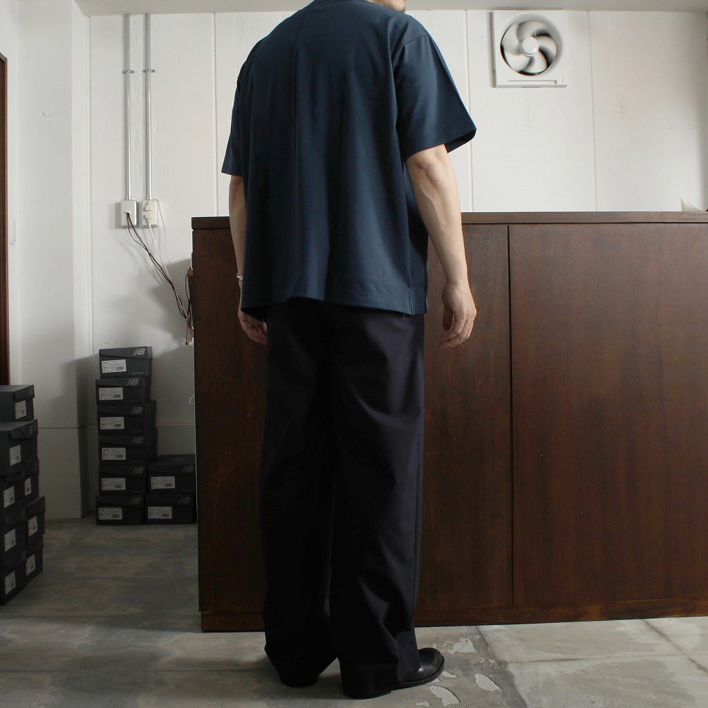 CAPERTICA カペルチカ Tシャツ スビンコットン コンパクトジャージ オーバーサイズ ネイビーブルー