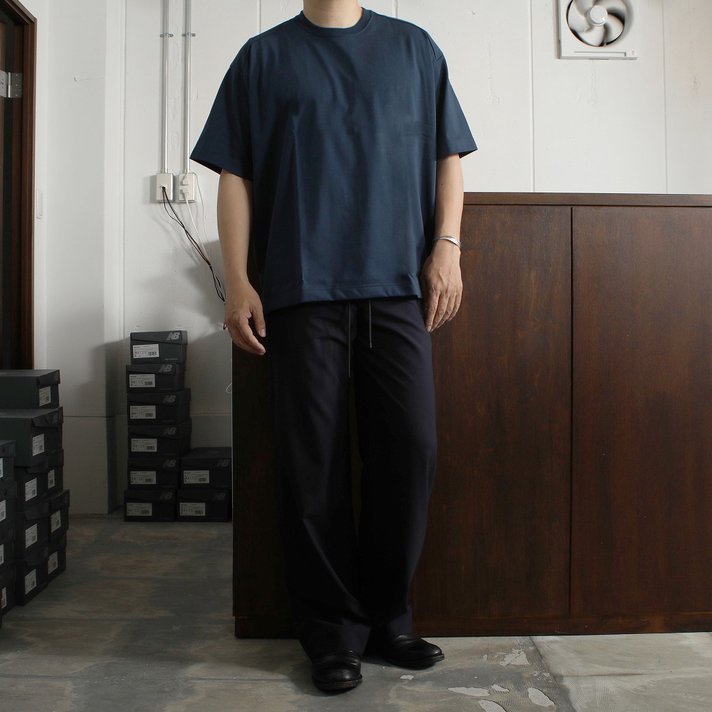 CAPERTICA カペルチカ Tシャツ スビンコットン コンパクトジャージ オーバーサイズ ネイビーブルー