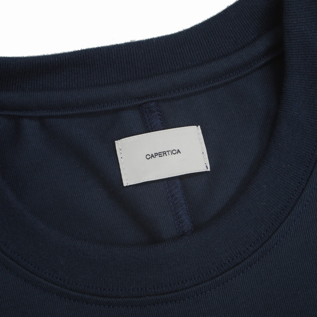 CAPERTICA カペルチカ Tシャツ スビンコットン コンパクトジャージ オーバーサイズ ネイビーブルー