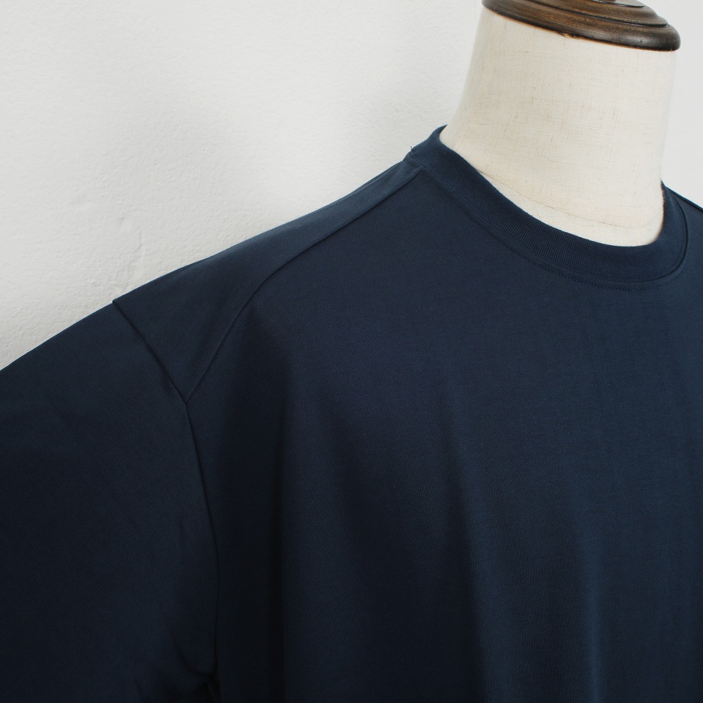 CAPERTICA カペルチカ Tシャツ スビンコットン コンパクトジャージ オーバーサイズ ネイビーブルー