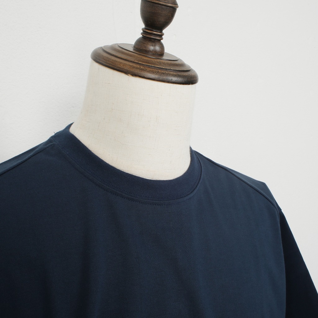 CAPERTICA カペルチカ Tシャツ スビンコットン コンパクトジャージ オーバーサイズ ネイビーブルー
