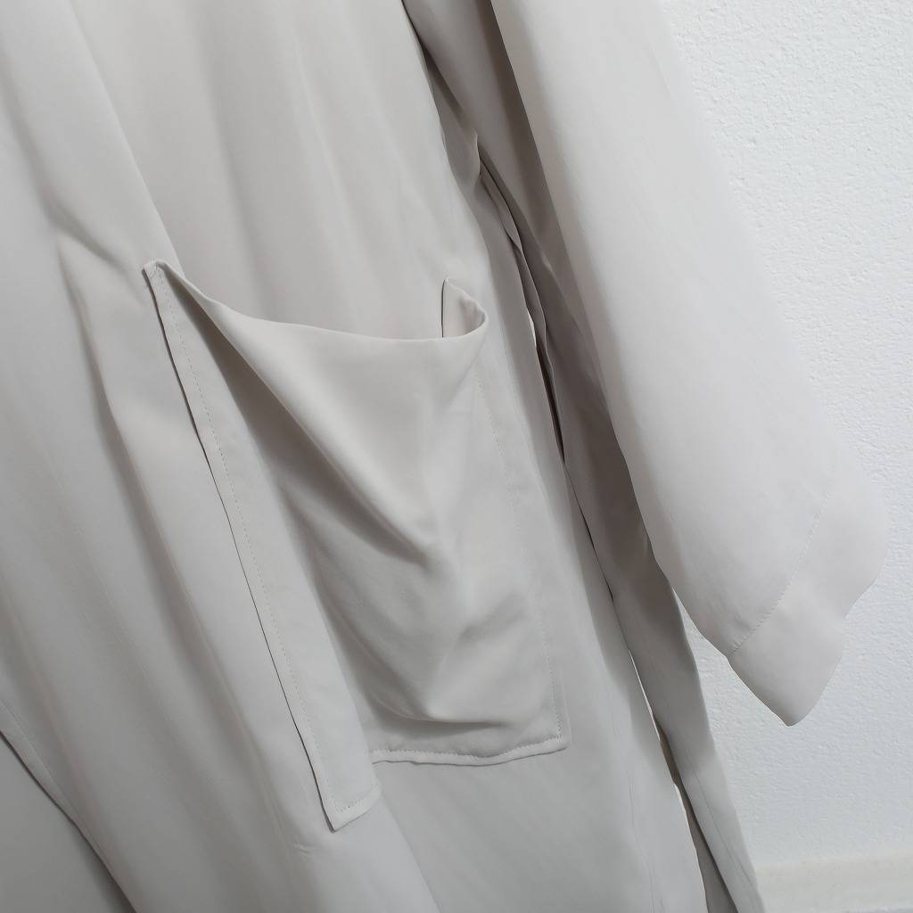 ATHA アタ サテン マキシコート SATIN MAXI COAT ライトグレー