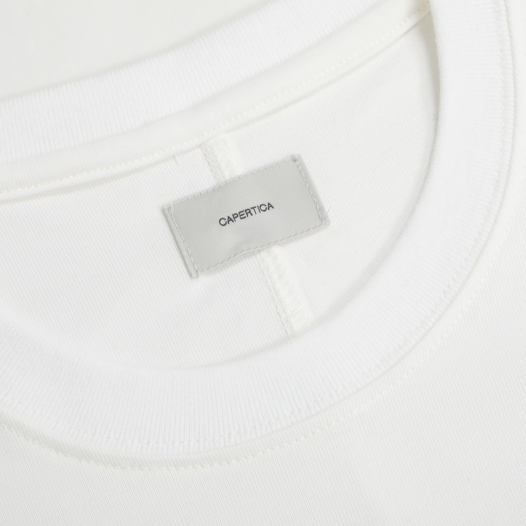 CAPERTICA カペルチカ Tシャツ スビンコットン コンパクトジャージ オーバーサイズ ホワイト