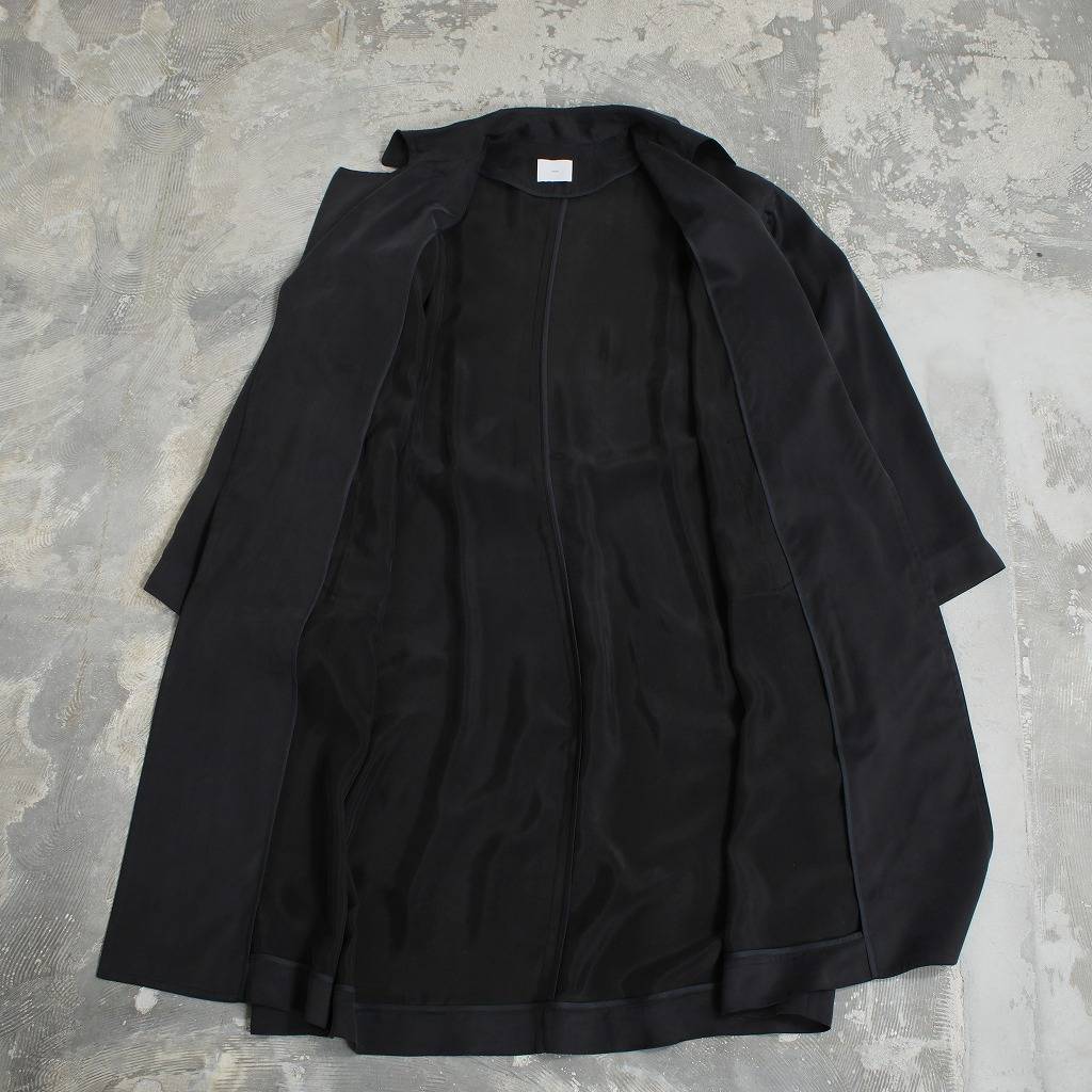ATHA アタ サテン マキシコート SATIN MAXI COAT SUMI ブラック