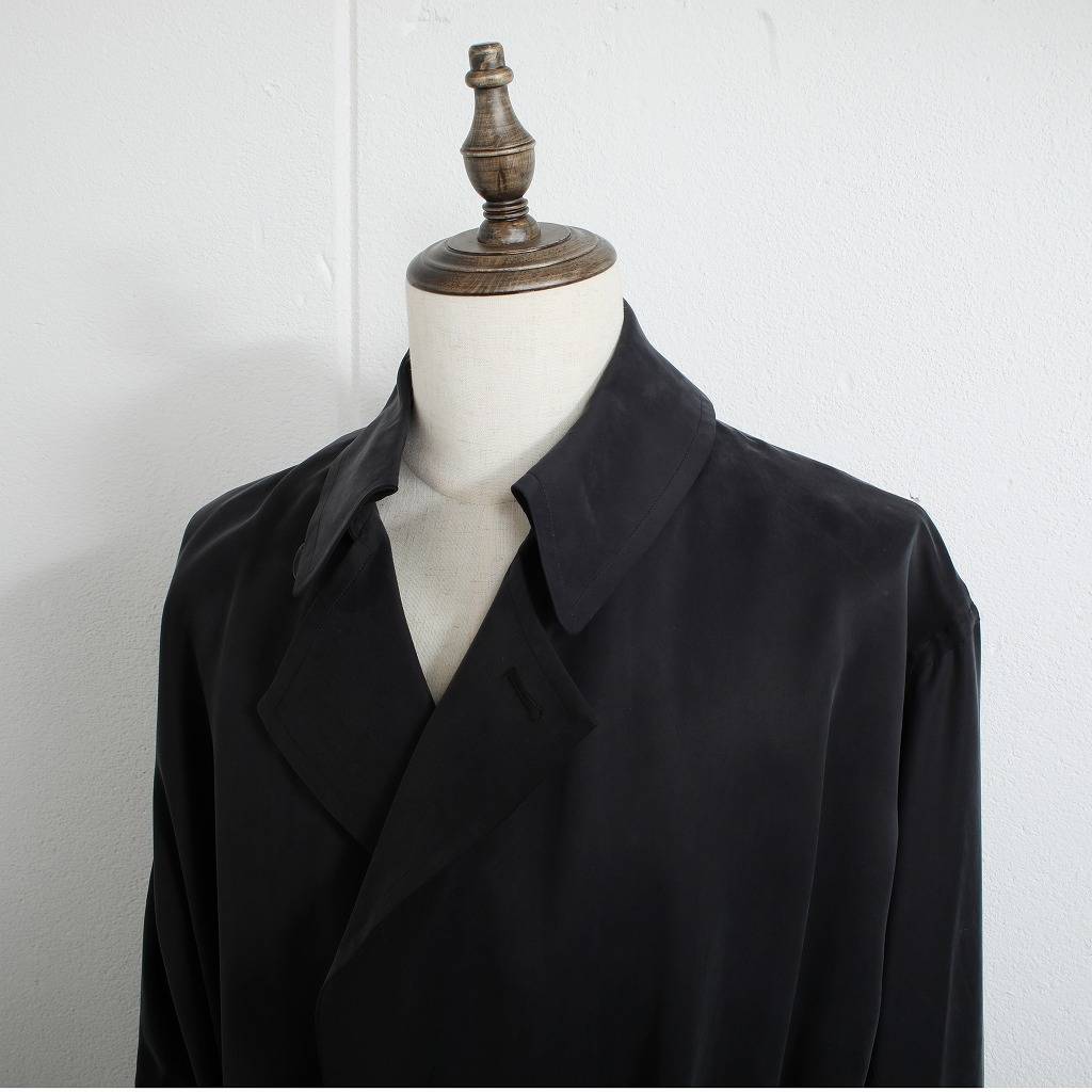 ATHA アタ サテン マキシコート SATIN MAXI COAT SUMI ブラック