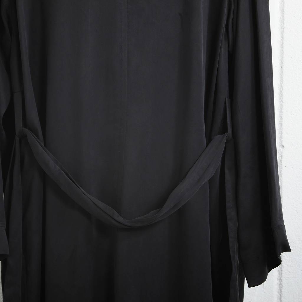 ATHA アタ サテン マキシコート SATIN MAXI COAT SUMI ブラック