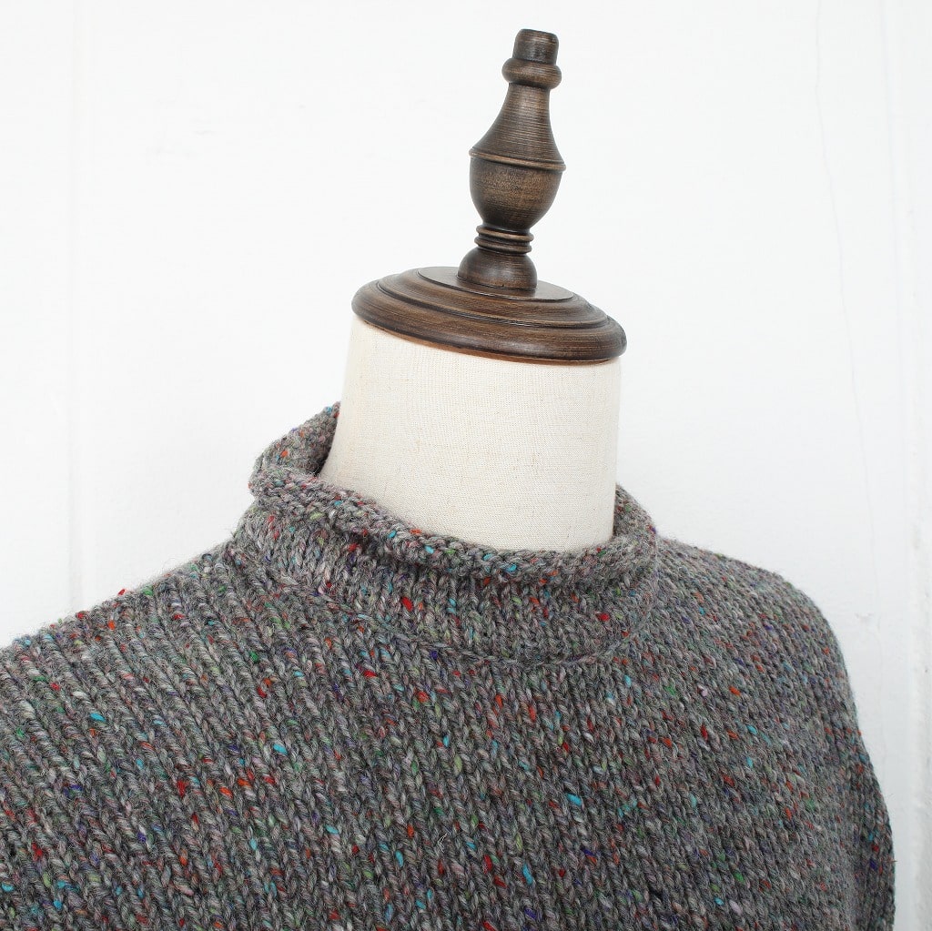 Rathlin Knitwear ラスリンニットウェア ロールネックドネガルニットプルオーバー ミックス 4731-mix