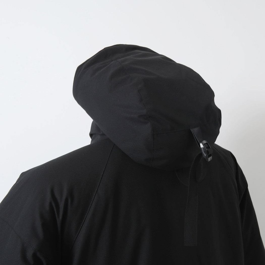 INTERIM インテリム HI-LOFT WATER PROOF INSULATED HOODED JACKETハイロフト ウォータープルーフ インスレイテッド フーデッド ジャケット ブラック