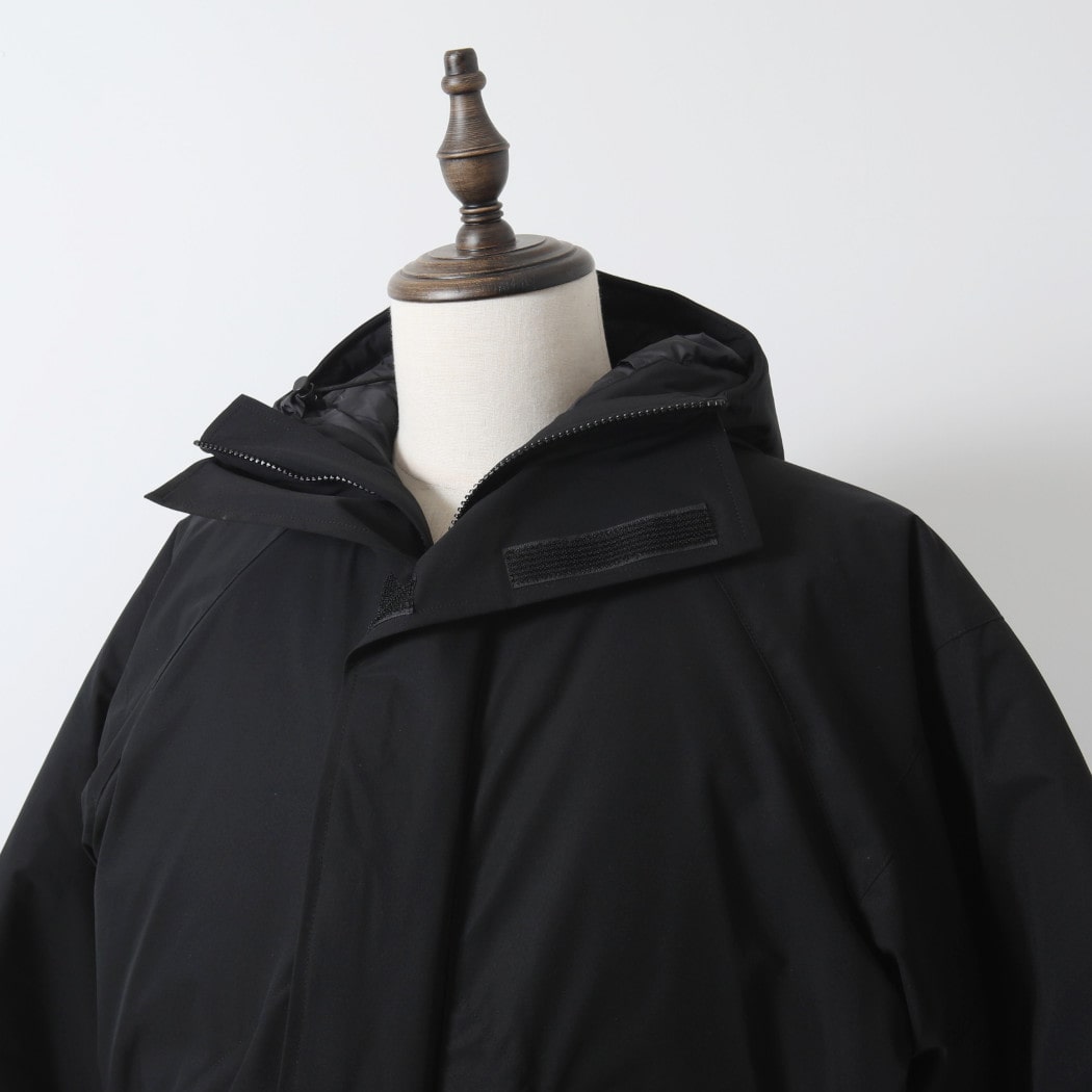INTERIM インテリム HI-LOFT WATER PROOF INSULATED HOODED JACKETハイロフト ウォータープルーフ インスレイテッド フーデッド ジャケット ブラック
