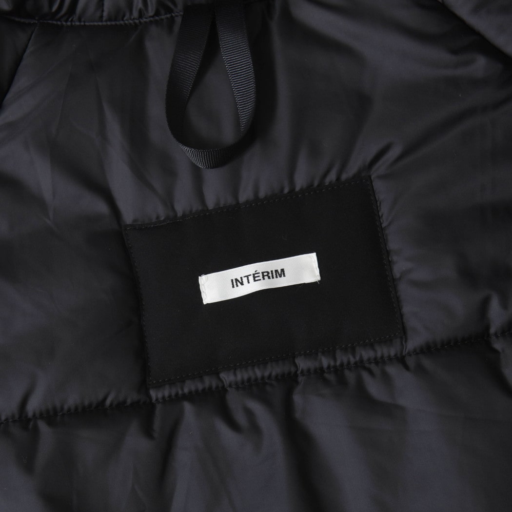 INTERIM インテリム HI-LOFT WATER PROOF INSULATED HOODED JACKETハイロフト ウォータープルーフ インスレイテッド フーデッド ジャケット ブラック