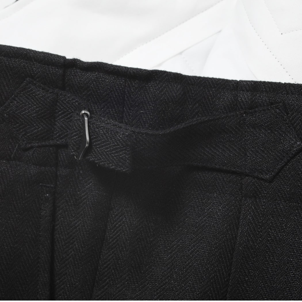 marka マーカ リネンへリンボン デニッシュアーミートラウザーズ