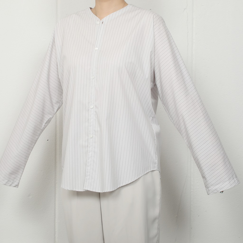 ATHA アタ ダボシャツ グレーストライプ ユニセックス SUPERIOR PIMA STRIPE DABO SHIRT GRY STRIPE