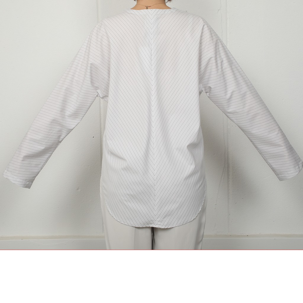ATHA アタ ダボシャツ グレーストライプ ユニセックス SUPERIOR PIMA STRIPE DABO SHIRT GRY STRIPE