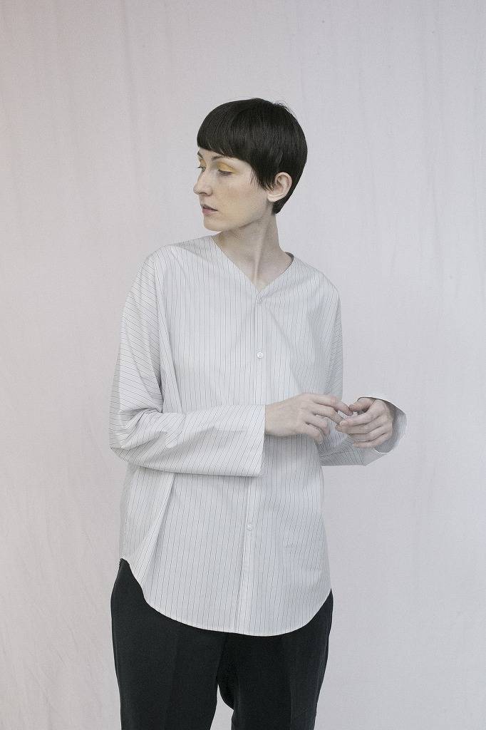 ATHA アタ ダボシャツ グレーストライプ ユニセックス SUPERIOR PIMA STRIPE DABO SHIRT GRY STRIPE