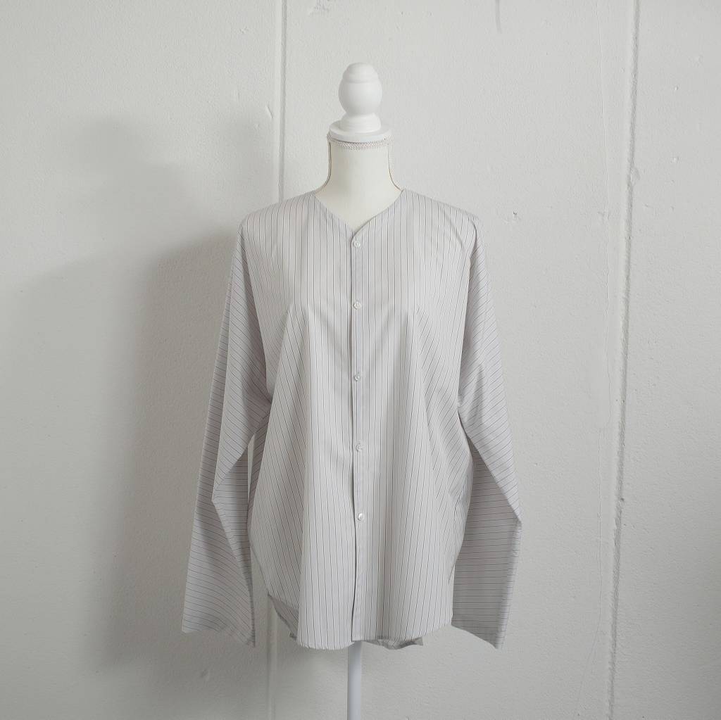 ATHA アタ ダボシャツ グレーストライプ ユニセックス SUPERIOR PIMA STRIPE DABO SHIRT GRY STRIPE