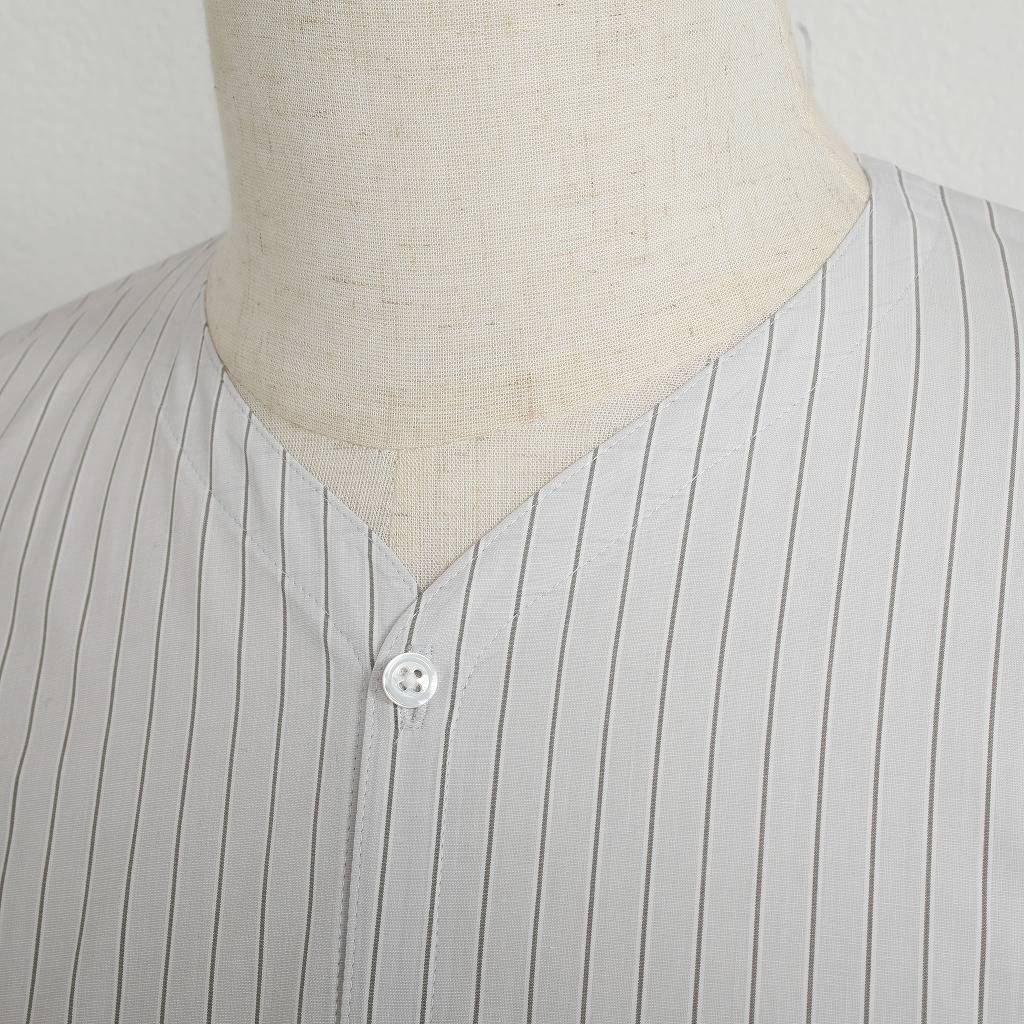 ATHA アタ ダボシャツ グレーストライプ ユニセックス SUPERIOR PIMA STRIPE DABO SHIRT GRY STRIPE