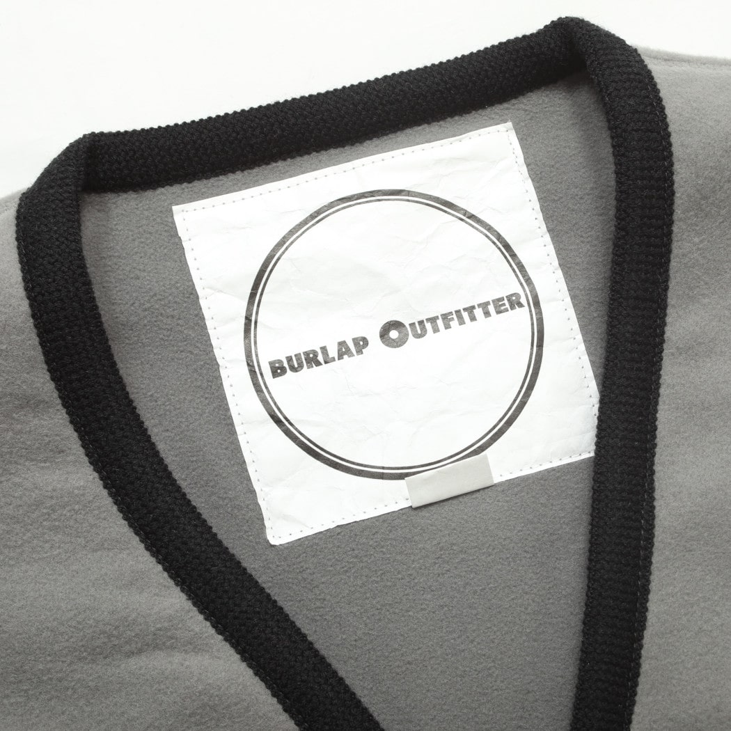 BURLAP OUTFITTER バーラップアウトフィッター アーガイル フリース カーディガン グレー ブラック