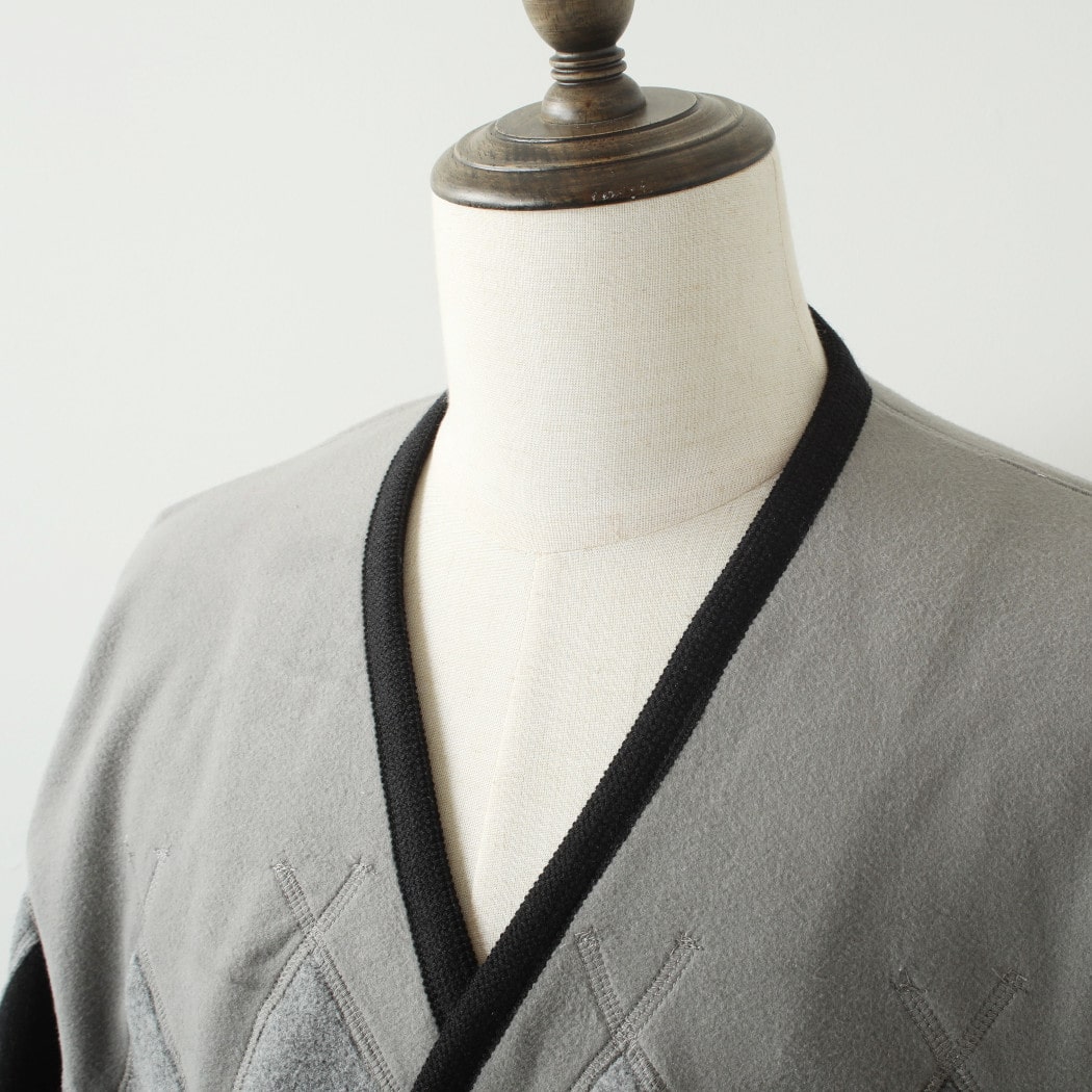 BURLAP OUTFITTER バーラップアウトフィッター アーガイル フリース カーディガン グレー ブラック