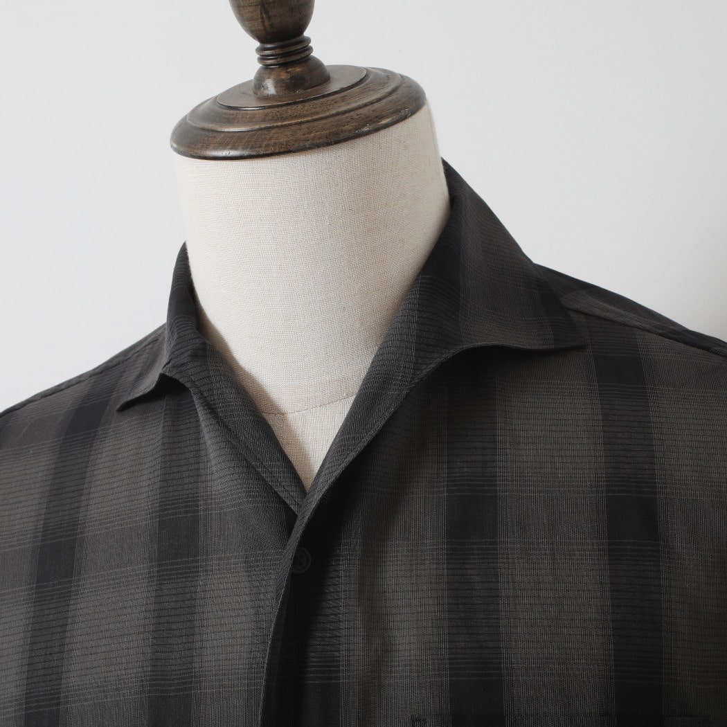 marka マーカ オーガニックコットン強撚 オンブレチェック チェッ