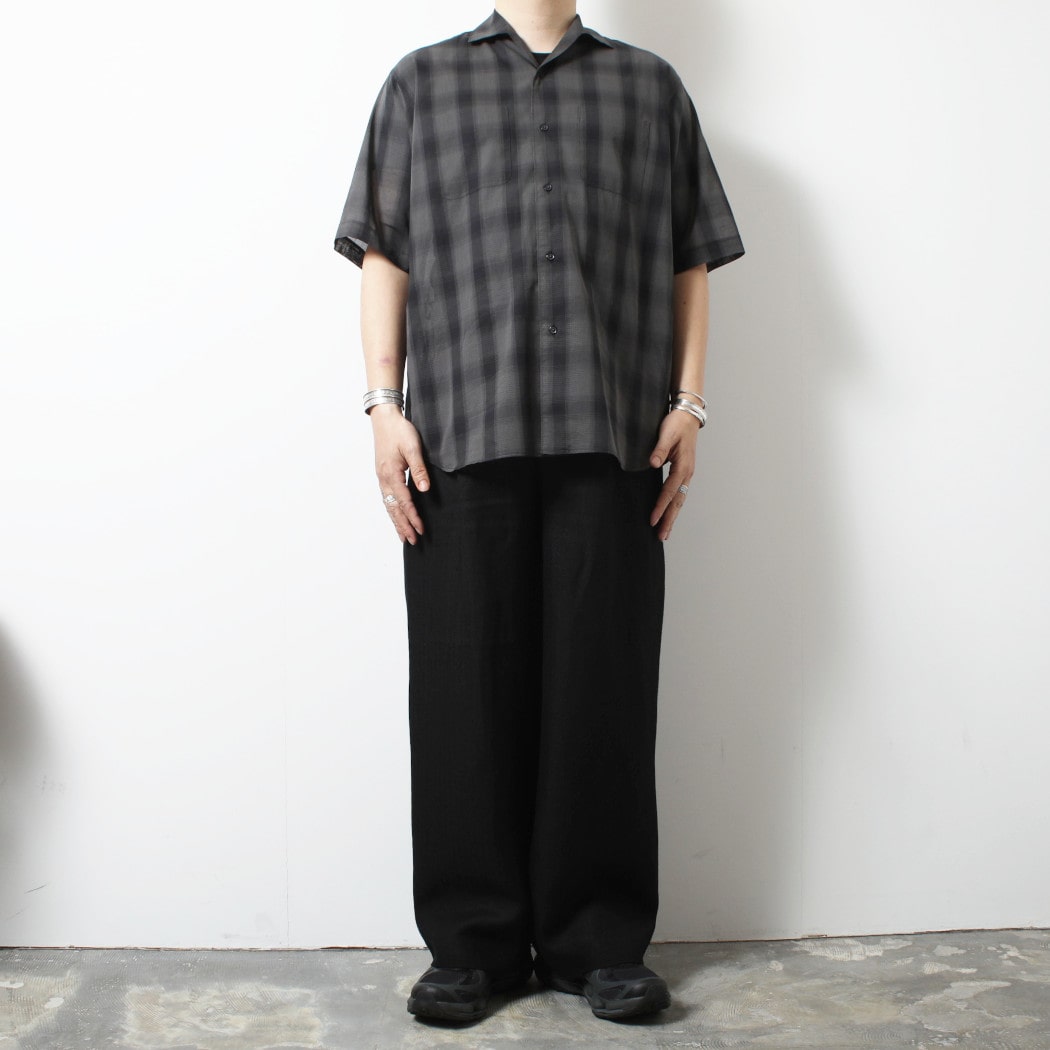 marka マーカ オーガニックコットン強撚 オンブレチェック チェッ